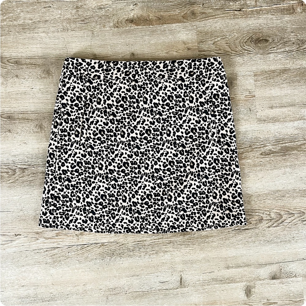 LOFT Cheetah Print Skirt Tan & Black Size 12